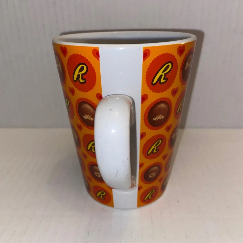 Galerie Reese's Peanut Butter Cup 12 oz. Orange and Brown Ceramic Coffee Mug - Picture 6 of 7